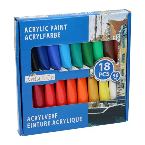 Artist  - Paint acryl Paint Set- 18pcs 36ml