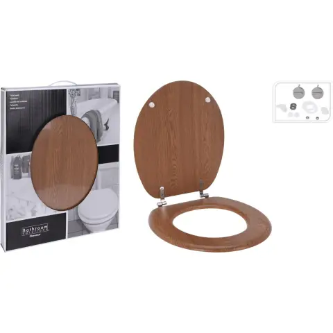 Bathroom Solution s Toilet Seat MDF 18 inch Wood