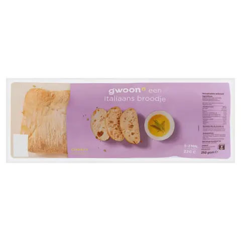 G'woon Ciabatta Bread 250g