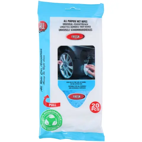 All Ride Lingettes humides multi-nettoyantes 20 pièces