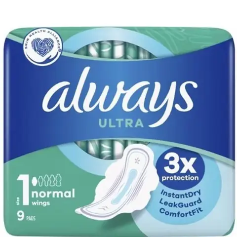 Always Sanitary Pads Ultra Normal Plus 9 pcs