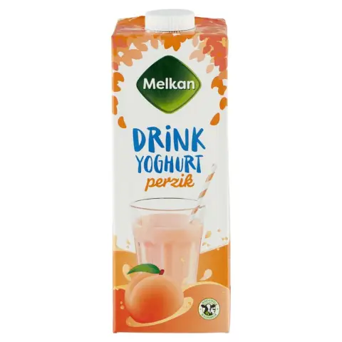 Melkan Drinking yoghurt peach 1000ml