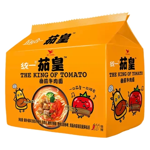 TY QH Instant Noodle - Artificial Beef  Flavour Pack of 5 统一茄皇牛肉面