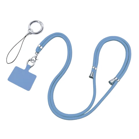 Mobile Phone Lanyard Q7 Crossbody Section 1.2m Light Blue