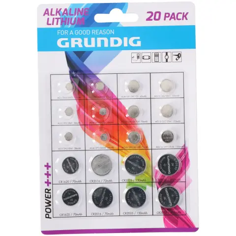 Grundig Knoopcell Batterij 20 stuks set