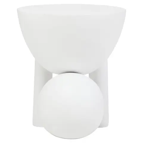 Walsa Whitewash Mango Wood Ball Detail Side Table