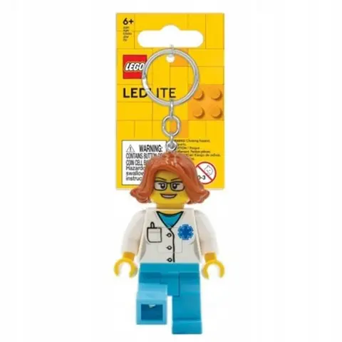 Lego - Sleutelhanger met LED - Vrouwelijke Dokter (4006036-LGL-KE185H) /Kinderaccessoires