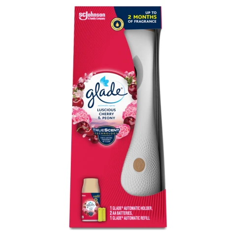 Glade Automatic Spray Holder  Refill Air Freshener Luscious Cherry  Peony 2x269ml