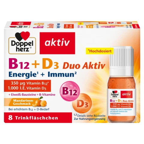 Doppelherz B12+ D3 Duo Aktiv Trinkampullen 8 St