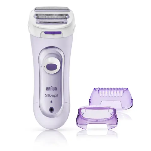 Braun Silk-épil Lady Shaver LS5560 Lilac - 3in1 Cordless Electric Shaver LS S5+ Wireless Epilator Trimmer And Scrub System