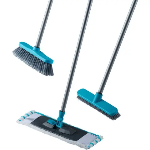 Cleaning Set Elution Set Broom Mop - 110cm - Pack of 3 - 3 colours randomly shipped