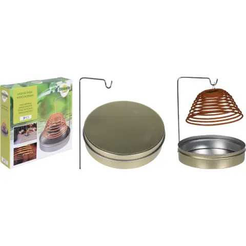 Encens d'extérieur en spirale à la citronnelle Odeur naturelle de citronnelle Tue les insectes et évite les piqûres de moustiques Lot de 3 dans une boîte
