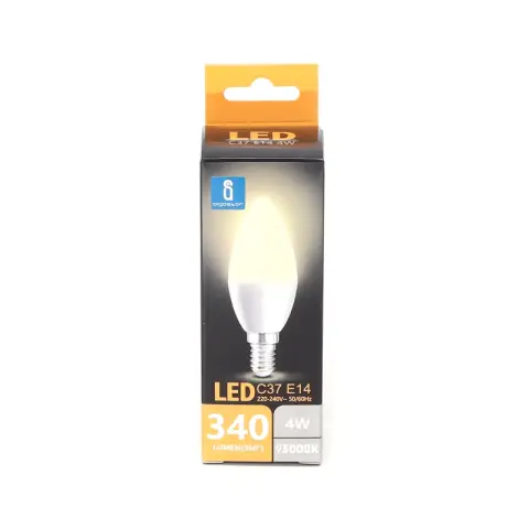 Aigostar LED A5 C37 E14 4W 3000K/COLOR BOX- yellow- light bulb