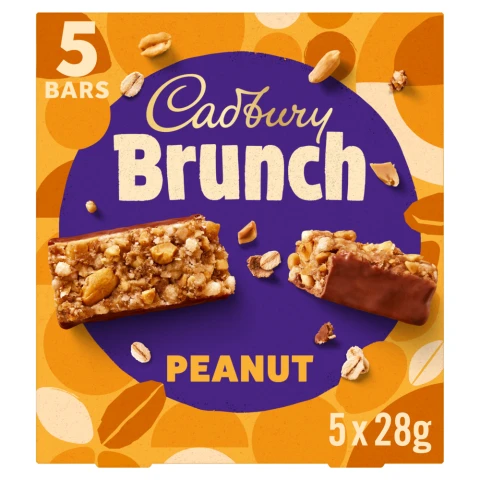 Cadbury Brunch Peanut Cereal Bars 140g