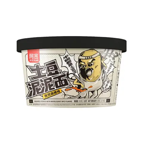 AK Mashed Potato with Noodles -Hot Spicy (Bowl) 阿寛土豆泥拌面-孜然麻辣(碗)105g