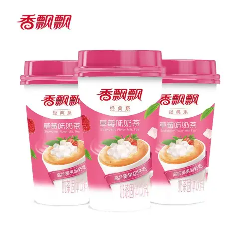 Xiang Piao Piao Classic Milk Tea - Strawberry Flavour 80g 香飘飘草莓味奶茶80g