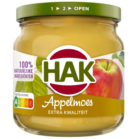 Hak Compote de pommes Hak 200g