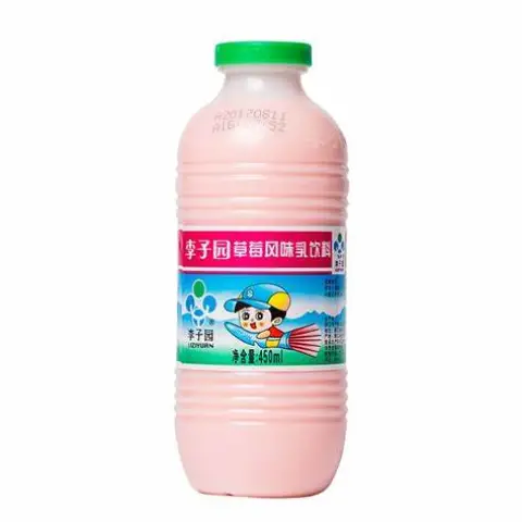 Li Zi Yuan – Strawberry Flavour Milk Drink 450ml 李子园草莓风味乳饮料 450ml/瓶
