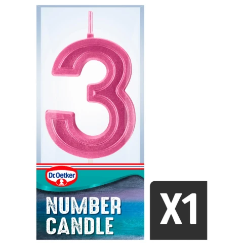 Dr. Oetker Number 3 Candle