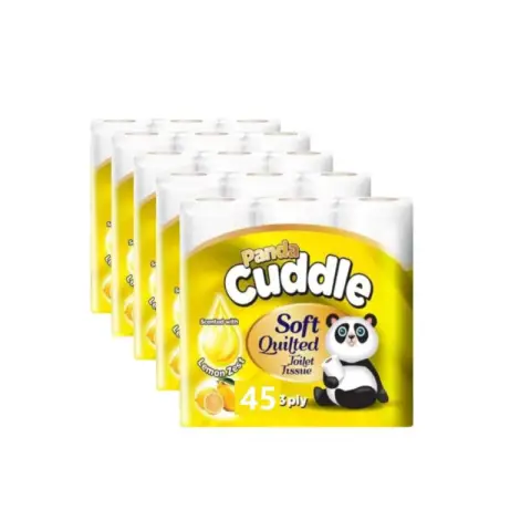 PANDA CUDDLE 45 roll toiletpaper (9x5) 3 layers Lemon