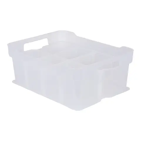 Strata Organise Me Plastic Stackable Storage Basket & Lid - Medium