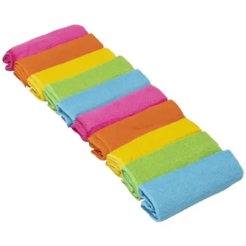 Lot de 10 chiffons en microfibre