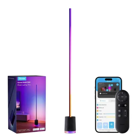 Govee Lyra Corner - Staande Lamp - Ingebouwde Speaker Slimme Verlichting Draadloze Audio 140 cm