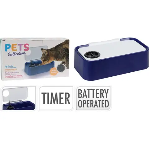 Pets Collection Pet Timer Bowel Katzenfutterbehälter, 24,2 x 13,8 x 7,7 cm