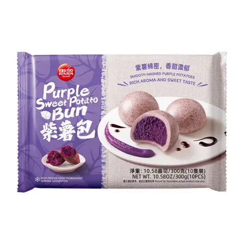 synear purple sweet potato bun 300g 思念紫薯包300g