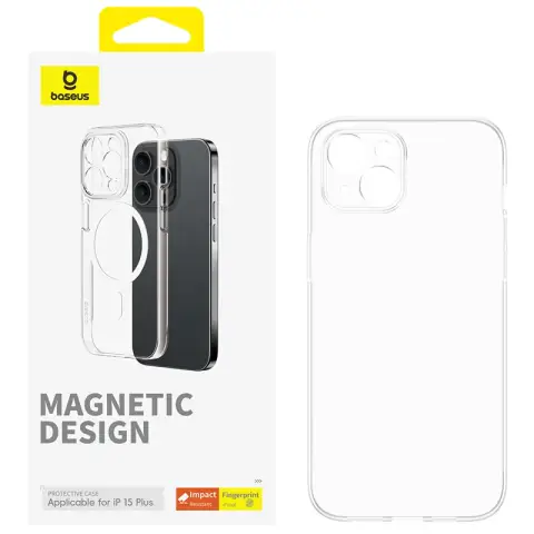 Magnetische Telefonhülle der Lucent-Serie für iPhone 15 Plus, transparent