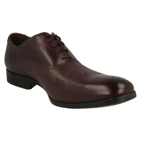 Clarks Veterschoenen Formele Herenschoenen Echt Leder Brogues - Gilmore Wings - Bourgondië EU 44,5