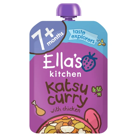 Ella's Kitchen Organic Cracking Katsu Curry With Chicken Baby Food Pouch 7+ Months 130g