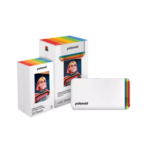 Polaroid Hi Print Gen 2 Printer Bundle - White - With 40 Sheet Paper Cartridge