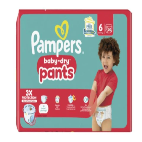 Pampers Baby Dry Pants Size 6 Extra Large 15+kg Single Pack 20 Pcs