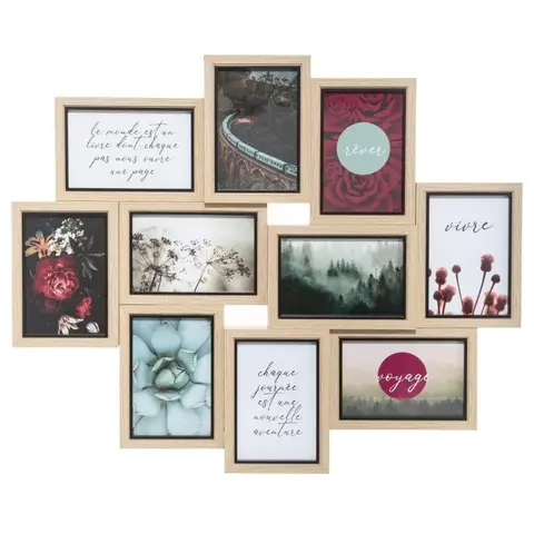 Atmosphera Kyle photo montage frame 10 photos MDF
