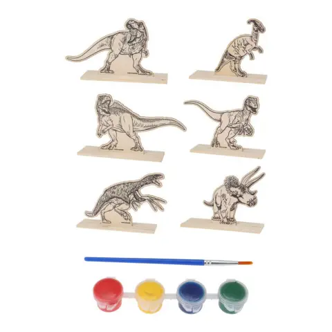 Dinosaur Colouring Board - 6 Styles Randomly Shipped - with Paints