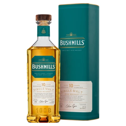 Bushmills Single Malt Irish Whiskey Aged 10 Years 70cl