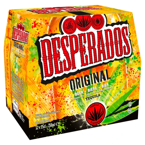 Desperados Tequila Lager Beer 12 x 250ml Bottles