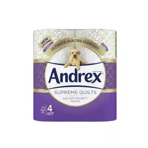 Andrex Supreme Quilts Toilet Tissue 4 Rolls
