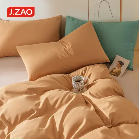 J.Zao Bedding Set - 4pcs - Orange - 1.8m Bed, 120g Orange