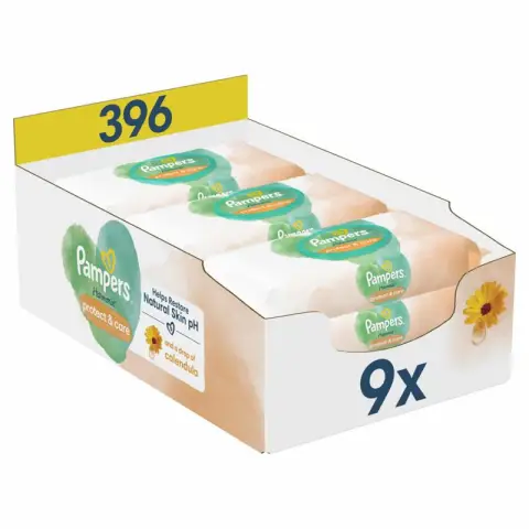 Pampers Baby Wipes Harmonie Protect & Care 9 packs of 44 = 396 pcs Protect & Care 9*44