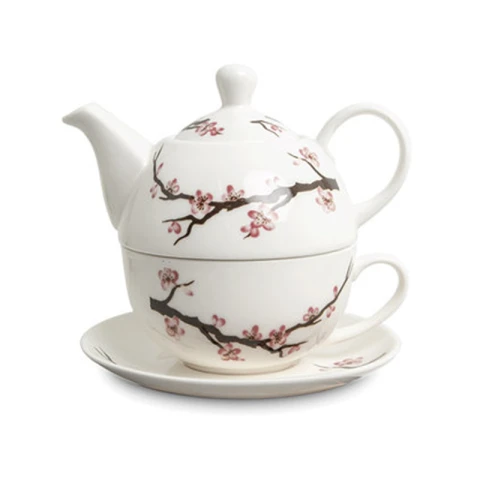 Royal Tea Set mit Geschenkbox, Haushaltsteekanne, Teetasse, Sakura, eine Person, ein Tee, 300 ml [Neu]