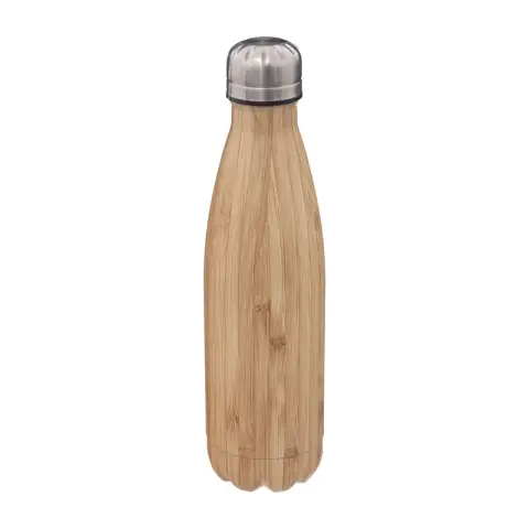 Edelstahl Isolierflasche 0,5L Bambuseffekt