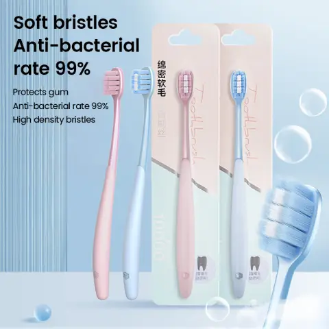 J.Zao Dense Soft Bristle Toothbrushes 4 Count - Ultra Soft - Whitening Bristle Toothbrushes