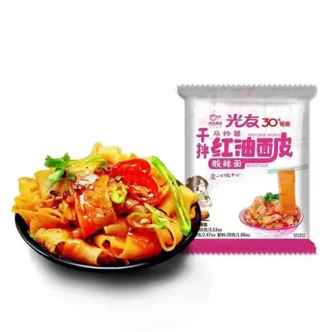 Guangyou Spicy Wide Noodle 100g Red Oil Dough Hot And Sour