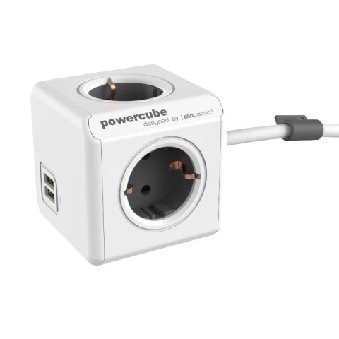 DesignNest PowerCube Extended USB (Grijs)