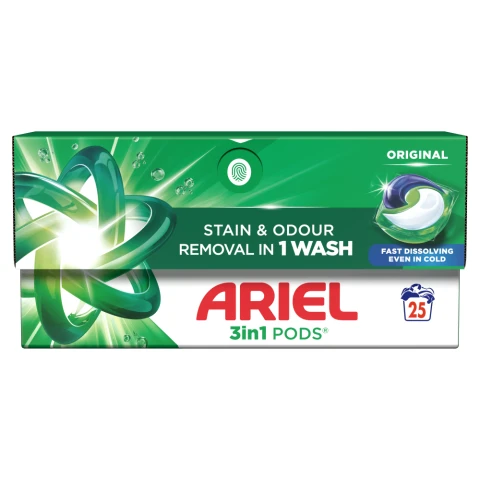 Ariel 3in1 PODS, Washing Liquid Capsules 25 Washes