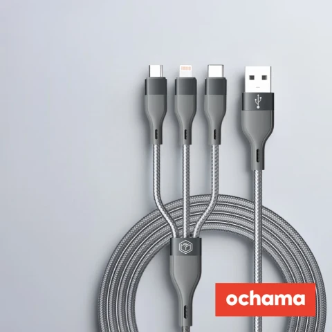 ochama 3in1 charging CABLE iPhone/Android/TypeC