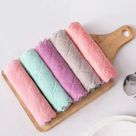 ochama Coral Velvet Cleaning Cloths (Set of 5)