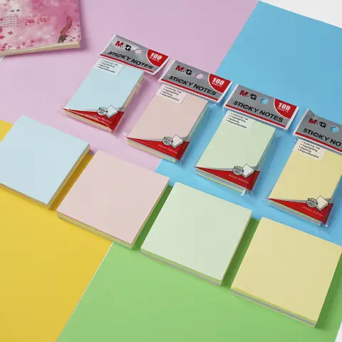 M&G 3"x2" Colorful Sticky Notes 100 sheets 76x51mm
